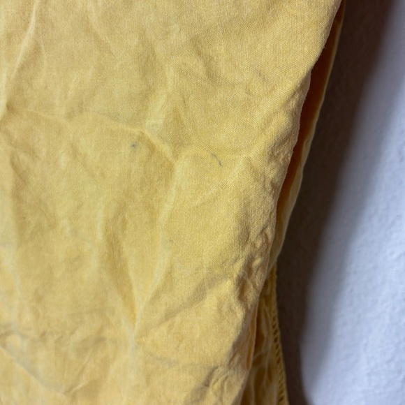 Cloth & Stone Button Down Shirt Eyelet Sleeve Top mustard yellow size M - Picture 10 of 11